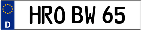 Trailer License Plate